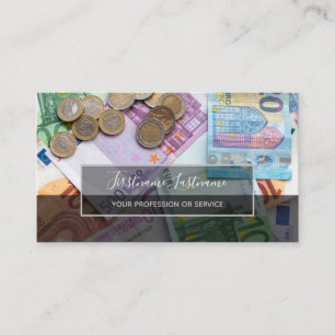 Carte De Visite Comptable fiscal et experts financiers euro monnai