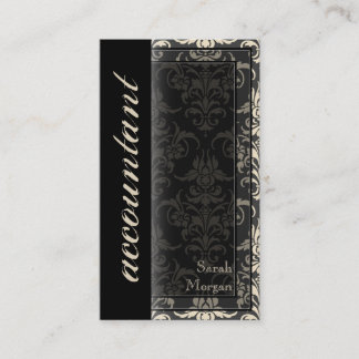Carte de visite comptable - Modèle de Damas classi