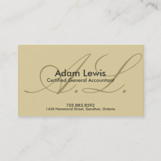 Carte de visite comptable - Monogramme