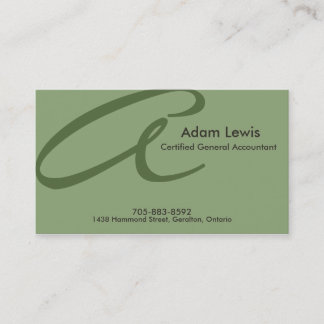 Carte de visite comptable - Monogramme