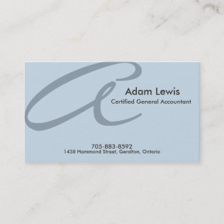 Carte de visite comptable - Monogramme