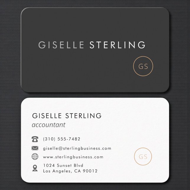 Carte De Visite Comptable Noir Professionnel (Créateur téléchargé)