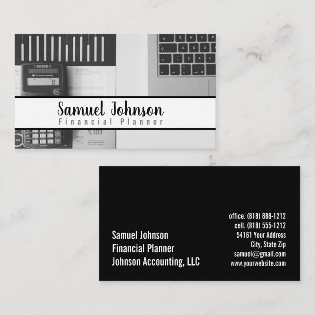 Carte De Visite Comptable Planificateur Financier Gestion de Patri (Devant / Derrière)