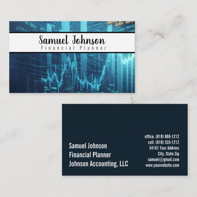 Carte De Visite Comptable Planificateur Financier Gestion de Patri (Devant / Derrière)