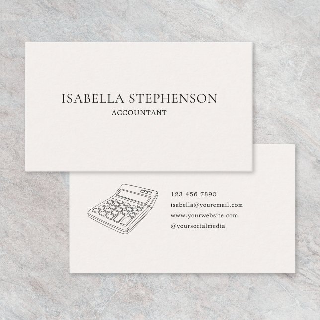 Carte De Visite Comptable Professionnel Moderne Simple (Créateur téléchargé)