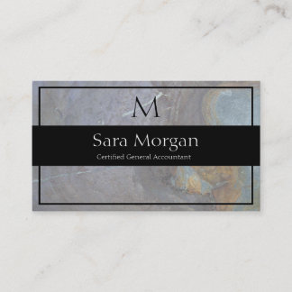 Carte de visite comptable - Texture de monogramme