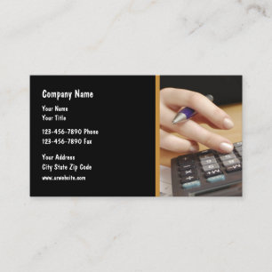 Carte De Visite Comptable utilisant une calculatrice