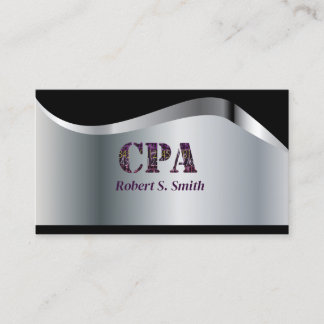 Carte De Visite Compte public certifié CPA Black & Silver