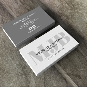 CARTE DE VISITE COMPTE SOCIAL PROFESSIONNEL DU MONOGRAMME DE COULE