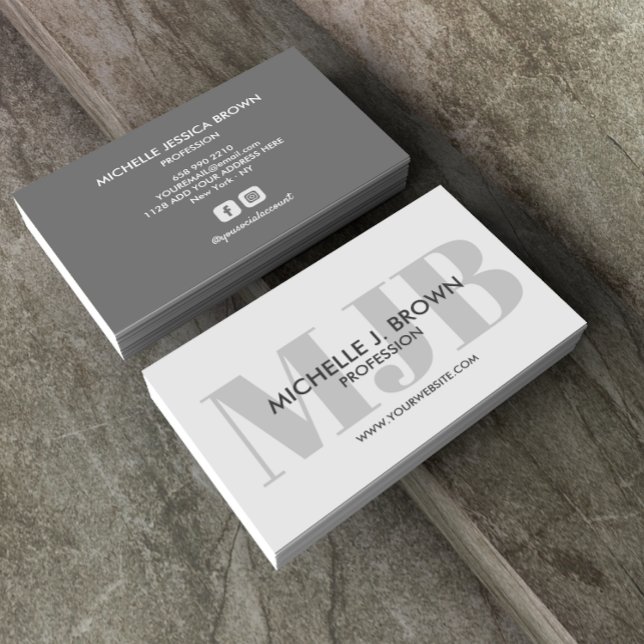 CARTE DE VISITE COMPTE SOCIAL PROFESSIONNEL DU MONOGRAMME DE COULE (Créateur téléchargé)