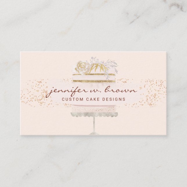 Carte De Visite Comptoir rose café de boulangerie (Devant)