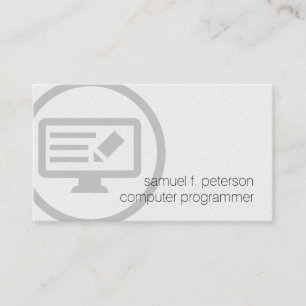 Carte De Visite Computer Programmer Bold Code du programme Icon I.