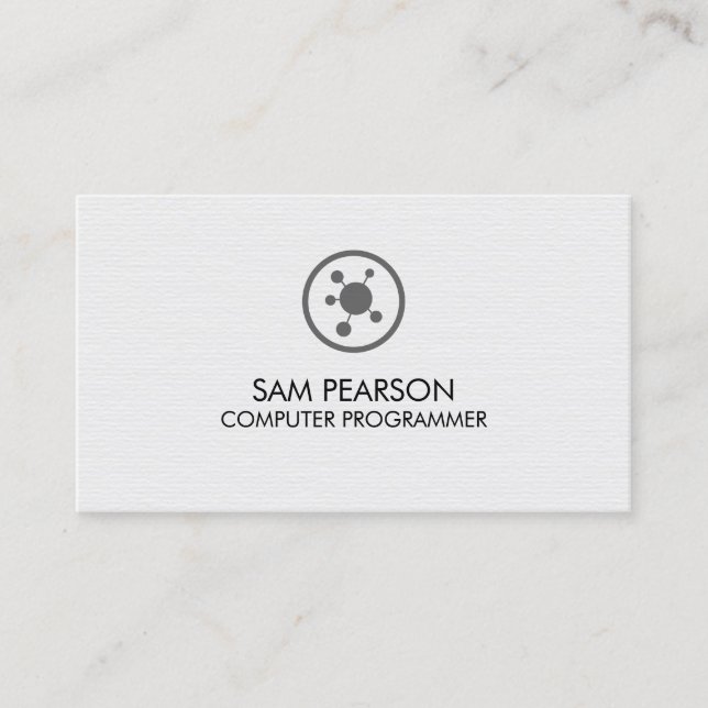 Carte De Visite Computer Programmer Software Developer (Devant)