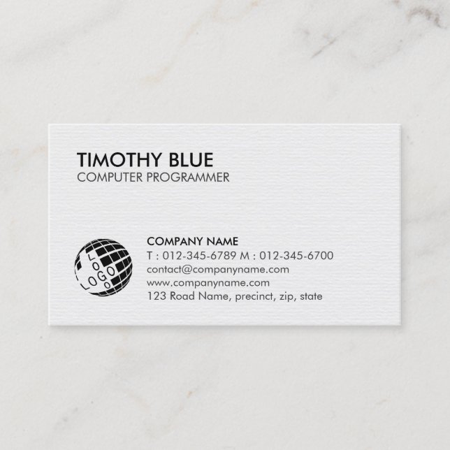 Carte De Visite Computer Programmer Technology Business Card (Devant)