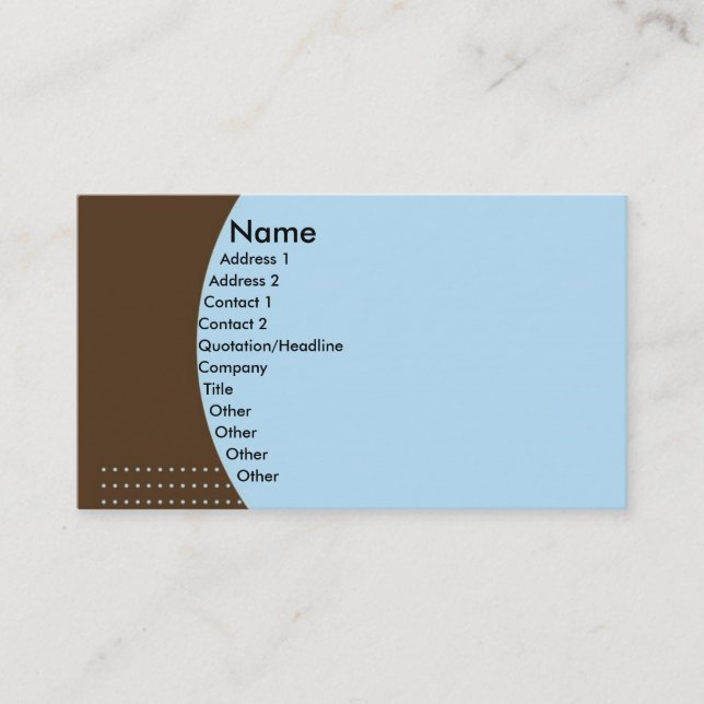 Carte De Visite Concentrique moderne (Devant)