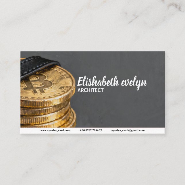 Carte De Visite Concept d'art de la crypto-monnaie g43 (Devant)