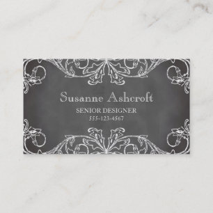 Carte De Visite Concepteur chic de tableau floral vintage de