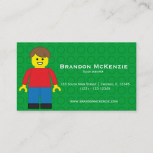 Carte De Visite Concepteur de bâtiments de blocs