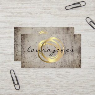 Carte De Visite Concepteur de cercle peint en or faux