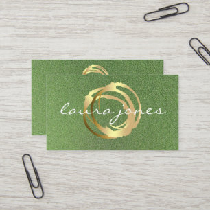 Carte De Visite Concepteur de cercle peint en or faux