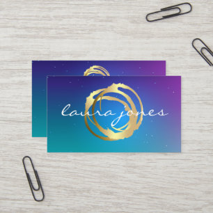 Carte De Visite Concepteur de cercle peint en or faux