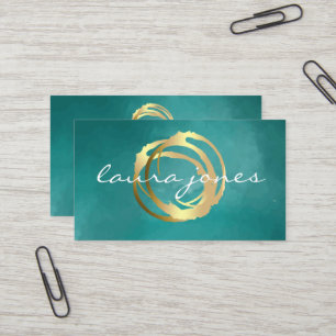Carte De Visite Concepteur de cercle peint en or faux
