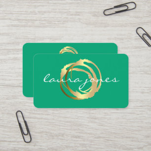 Carte De Visite Concepteur de cercle peint en or faux
