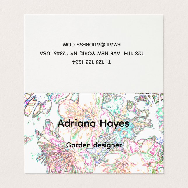 Carte De Visite Concepteur de jardins (Extérieur déplié)