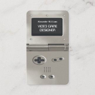 Carte De Visite Concepteur de jeux pour console de jeu rétro argen