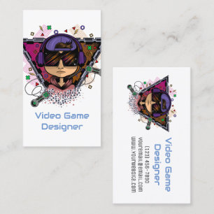 Carte De Visite Concepteur de jeux vidéo de gamer Boy