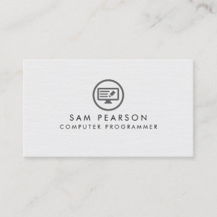 Carte De Visite Concepteur de logiciels de programmeur informatiqu