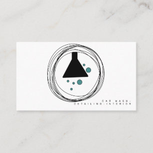 Carte De Visite Concepteur de logo d'intérieur de lavage de voitur