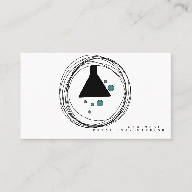 Carte De Visite Concepteur de logo d'intérieur de lavage de voitur (Devant)