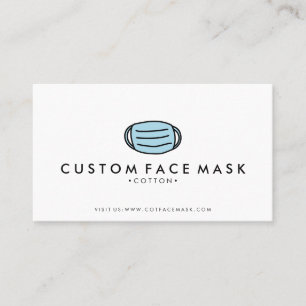 Carte De Visite Concepteur de masque facial Bleu