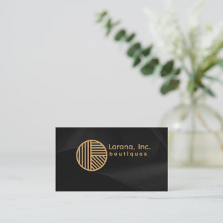 Carte De Visite Concepteur de mode élégant Black Gold