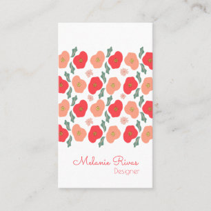 Carte De Visite Concepteur de motifs floraux de printemps