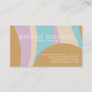 Carte De Visite Concepteur de salon de coiffure groovy massage abs