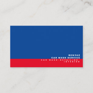 Carte De Visite Concepteur d'intérieur de lavage de voiture Blue R