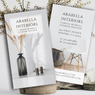 Carte De Visite Concepteur d'intérieur minimaliste moderne