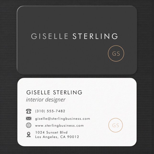 Carte De Visite Concepteur d'intérieur professionnel (Créateur téléchargé)