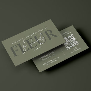 Carte De Visite Concepteur floral de luxe Sage Florist