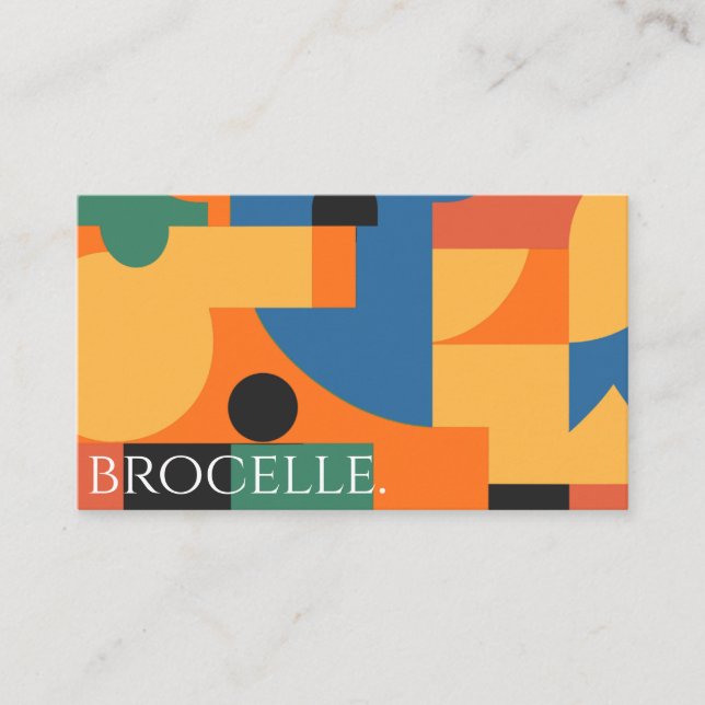 Carte De Visite Concepteur Graphique Géométrique Abstrait Moderne  (Devant)