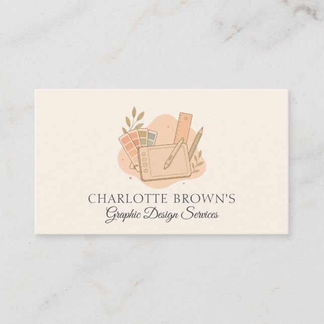 Carte De Visite Concepteur Graphique Marque Créative (Devant)