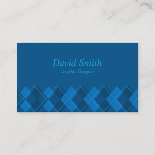 Carte De Visite Concepteur graphique professionnel bleu classique