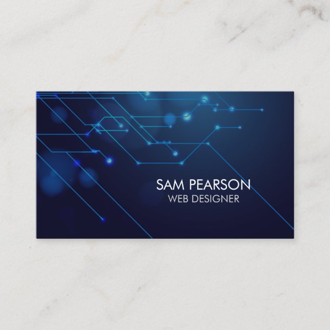 Carte De Visite Concepteur Web Circuits Internet (Devant)