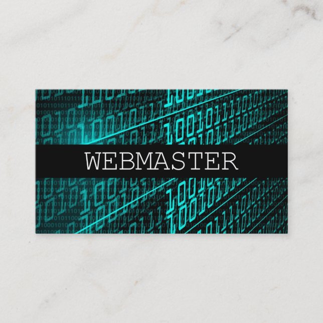 Carte De Visite Concepteur Web Maître Designer Tech Informatique (Devant)