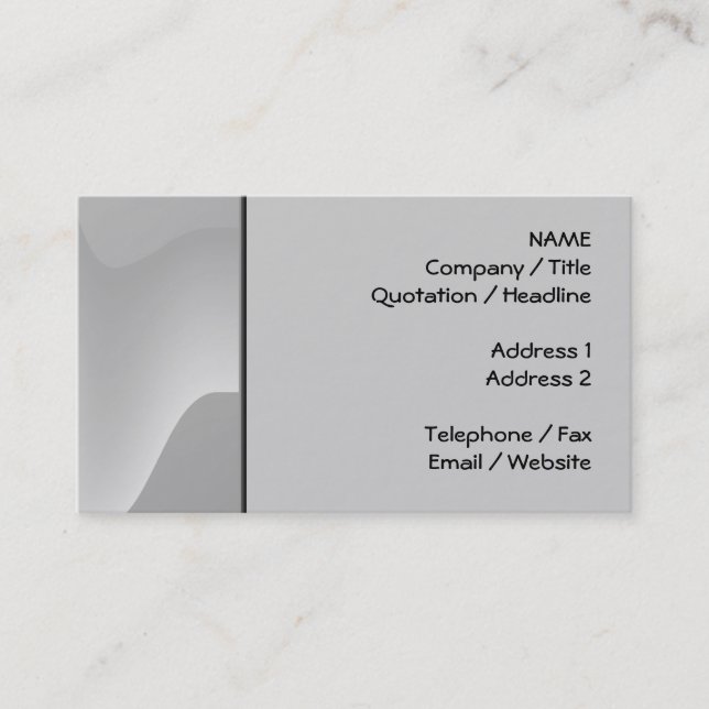Carte De Visite Conception abstraite moderne dans gris-clair. (Devant)