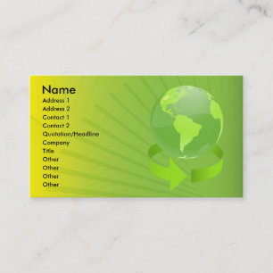 CARTE DE VISITE CONCEPTION ABSTRAITE VERTE DE LA TERRE