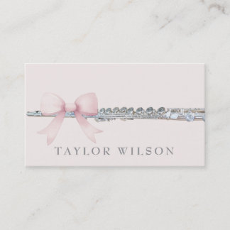 Carte De Visite conception arc rose flutiste