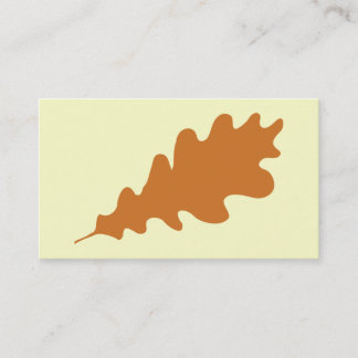Carte De Visite Conception Brown de feuilles de chêne.